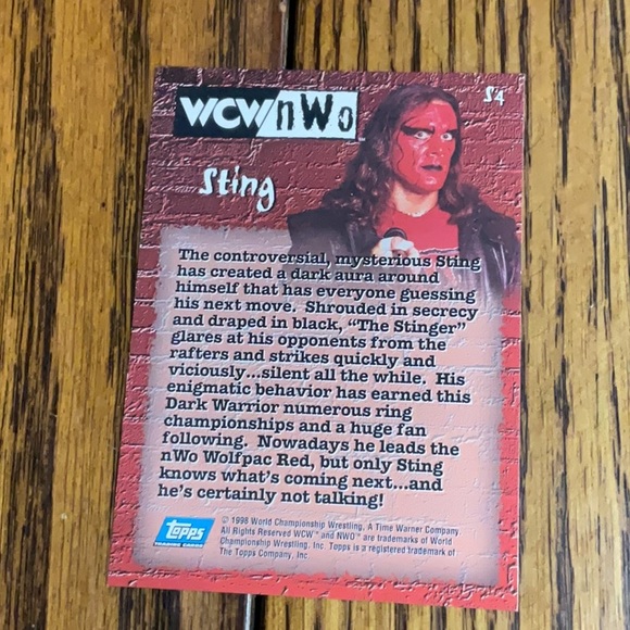 5 WCWnWo wrestling collectors cards: STING, HOGAN, LUGER, GOLDBERG & KEVIN NASH - Picture 3 of 7